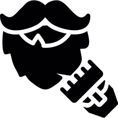 Sakallı ve bıyıklı.