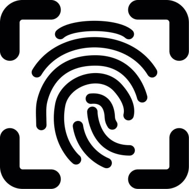 parmak izi ikonu vektör illüstrasyonu