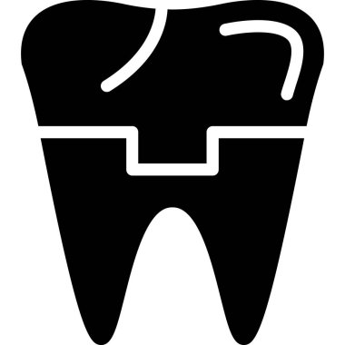 diş simgesi vektör illüstrasyonu