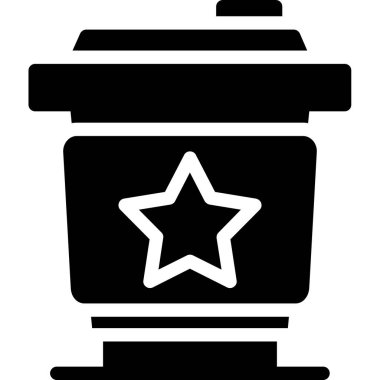 Tek bir izole yıldızın vektör çizimi