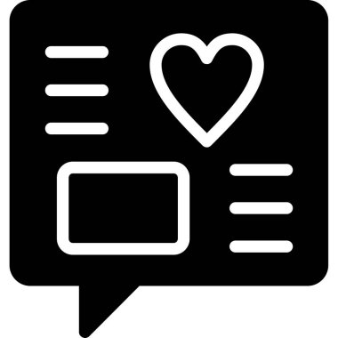 Aşk. Web simgesi basit illüstrasyon