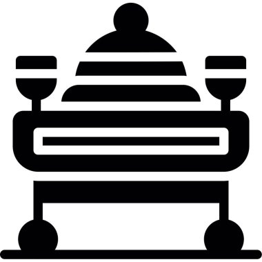 Yatak mobilyası kanepe simgesi Katı stil