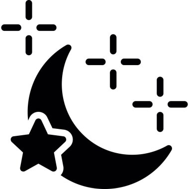 İyi geceler ay. Basit resimleme