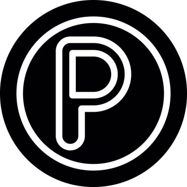 Tek bir harf simgesinin vektör illüstrasyonu