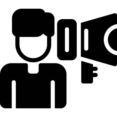 Kamera fotoğrafçısı simgesi, basit vektör illüstrasyonu