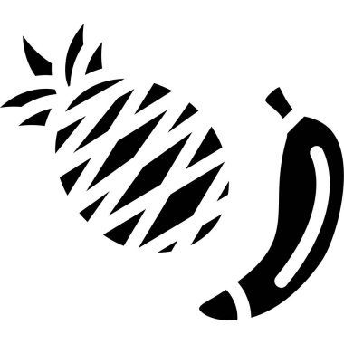 Muz meyvesi ikonu. Muz vektör simgelerinin basit biçimi. Web tasarımı. beyaz arkaplan