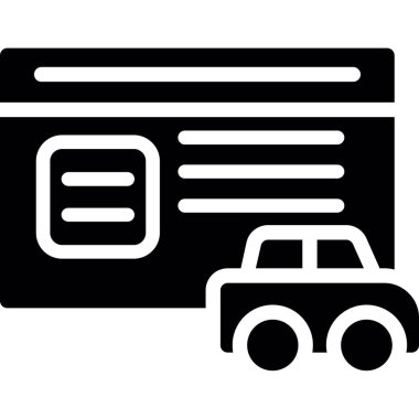 araba sigortası ikonu vektör illüstrasyonu