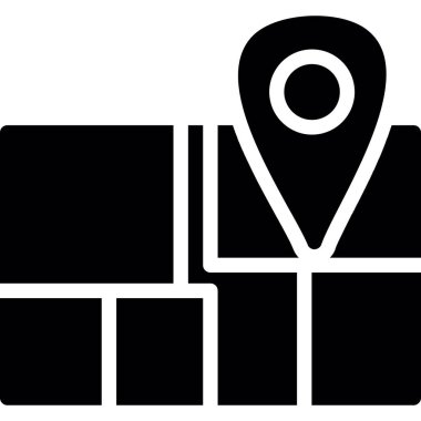 harita pin konumu simgesi katı biçiminde