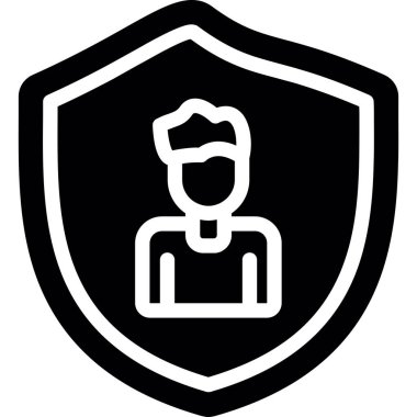 Güvenlik kalkanı vektör çizgisi tasarımı