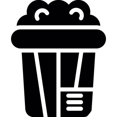 Yiyecek ve içecek ikonu. vektör illüstrasyonu