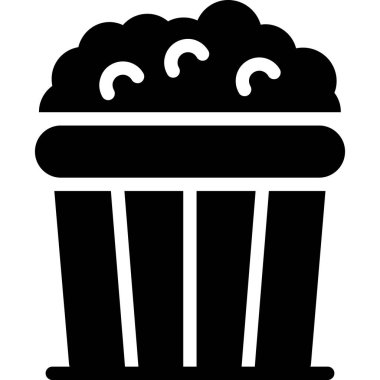 patlamış mısır ikonu vektör illüstrasyonu