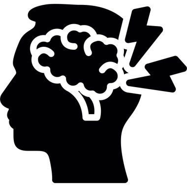 Beyin simgesi, vektör illüstrasyonu