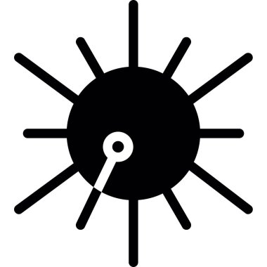 Güneş enerjisi simgesi. Güneş enerjisi vektör simgesi web için basit örnek