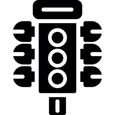 Elektrikli araba ikonu. Web için basit elektrikli araba vektör simgeleri çizimi