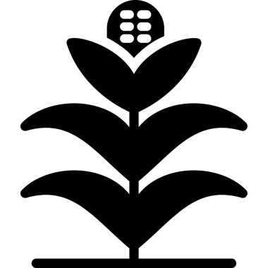 Bitki. Web simgesi basit illüstrasyon