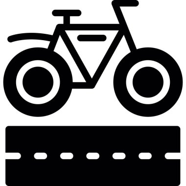 Bisiklet simgesi, vektör illüstrasyonu