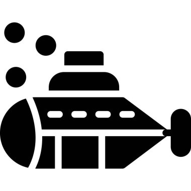 Denizaltı. Web simgesi basit tasarım