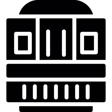 Bir tren simgesinin vektör illüstrasyonu