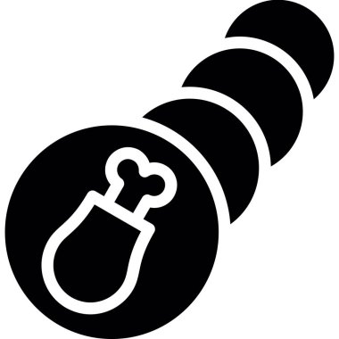 Yiyecek ikonu ve içecek konseptinin vektör illüstrasyonu