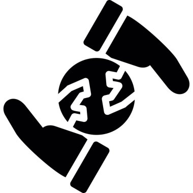 Boks eldiveni simgesi, basit vektör çizimi