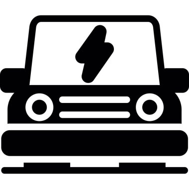 Araba sigortası ikonu. vektör biçimi yuvarlak açılı düz simge, siyah renk, beyaz arkaplan.