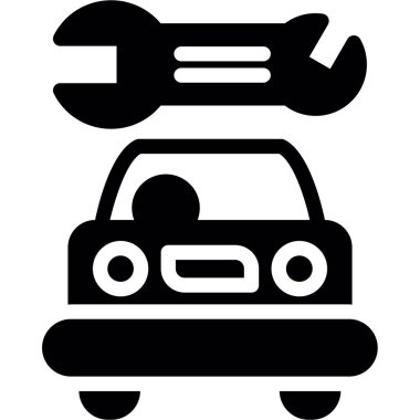 Araba yıkama ikonu. vektör illüstrasyonu