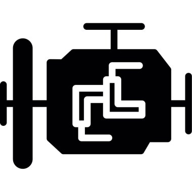 Spor salonu ikonu, basit stil.