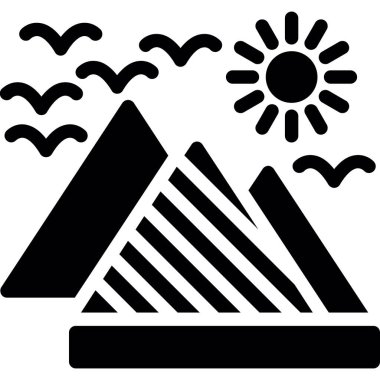 Yaz tatili simgesinin vektör illüstrasyonu