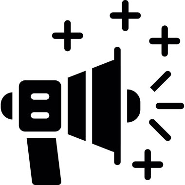 Hoparlör simgesi, beyaz arkaplan üzerindeki basit vektör illüstrasyonu