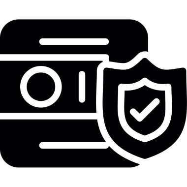 Koruma ikonu ana hat vektörü. güvenlik koruması