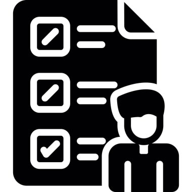 Kontrol listesi. Web simgesi basit illüstrasyon