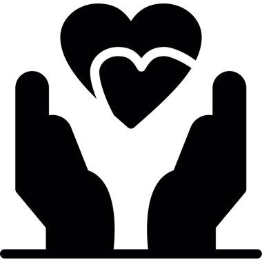 hayır kurumu destek simgesi ana hatları biçiminde