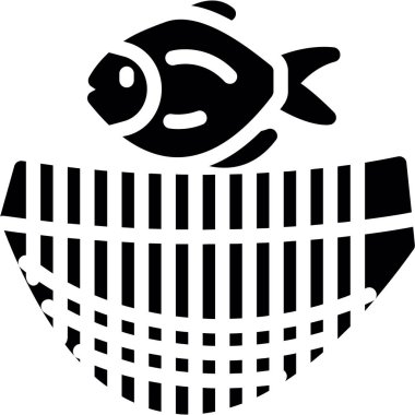 balık simgesi, vektör illüstrasyonu