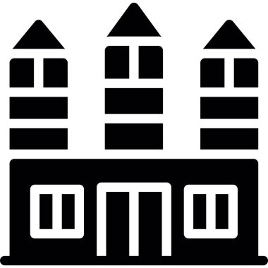 Bina. Web simgesi basit illüstrasyon