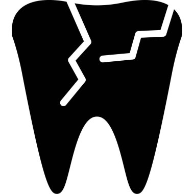 Diş ikonu. Diş hekimliğinin vektör illüstrasyonu