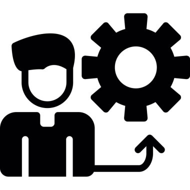 dişli vektör simgesi. biçim düz sembol, siyah renk, yuvarlak açılar, beyaz arkaplan