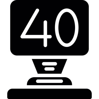 4 TV simgesi sağlam stil.