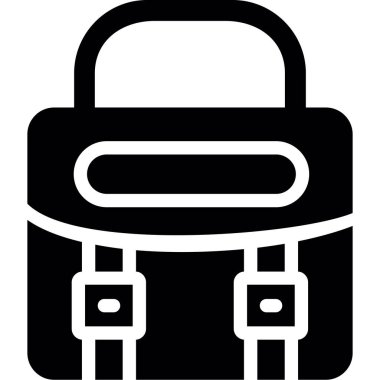 Sırt çantası. Web simgesi basit illüstrasyon