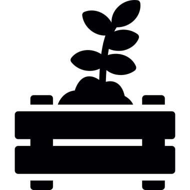 Bitki. Web simgesi basit illüstrasyon