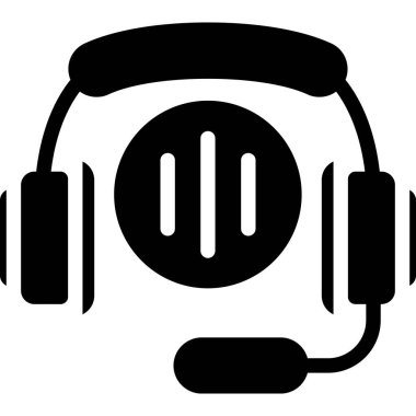 Kulaklık müzik çalar simgesi sağlam stil