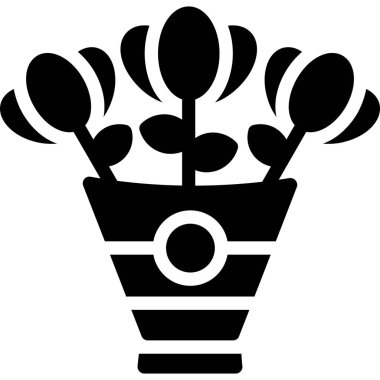 bitki saksısı simgesi ana hatlarıyla