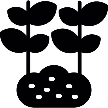 Bitki. Web simgesi basit illüstrasyon