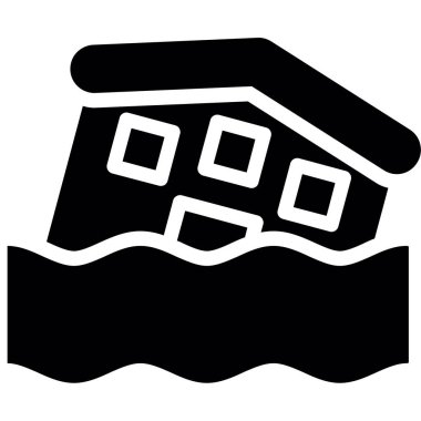 yüzme havuzu simgesi, vektör illüstrasyonu