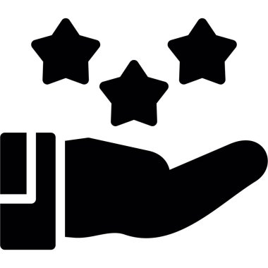 Yıldızla el, vektör, illüstrasyon