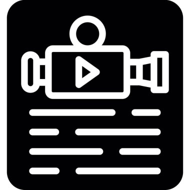 Kişisel ve ticari kullanım için vektör video simgesi.