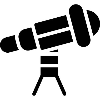 teleskop simgesi vektör illüstrasyonu