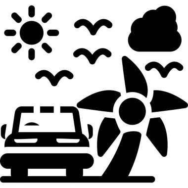 yaz ve seyahat vektörü illüstrasyonu.