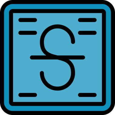 Bir harf simgesinin vektör illüstrasyonu