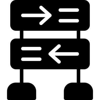 veri sunucusu. Web simgesi basit illüstrasyon