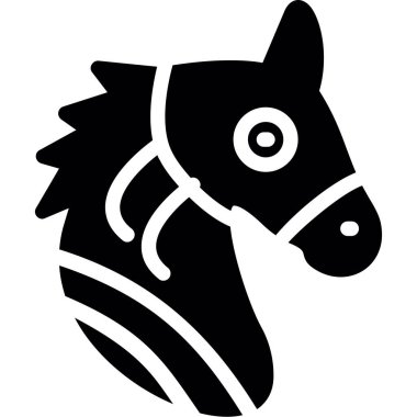 at çiftliği simgesi, vektör illüstrasyonu